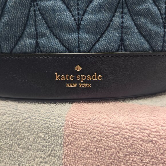 Kate Spade Briar Lane Quilted Denim Bucket Backpack - Picture 2 of 10